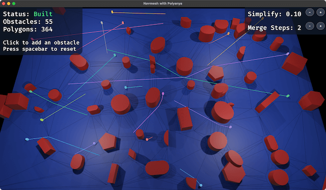 Auto updating a NavMesh from Bevy shapes