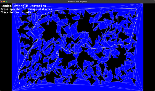 Navmesh from random obstacles